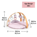 Ingenuity Cozy Spot Duvet Activity Gym with Self-Storage, Machine Washable Mat, Calla