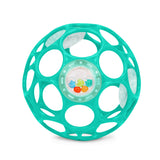 Bright Starts Oball Easy Grasp Baby Rattle Ball Toy in Teal, 4"
