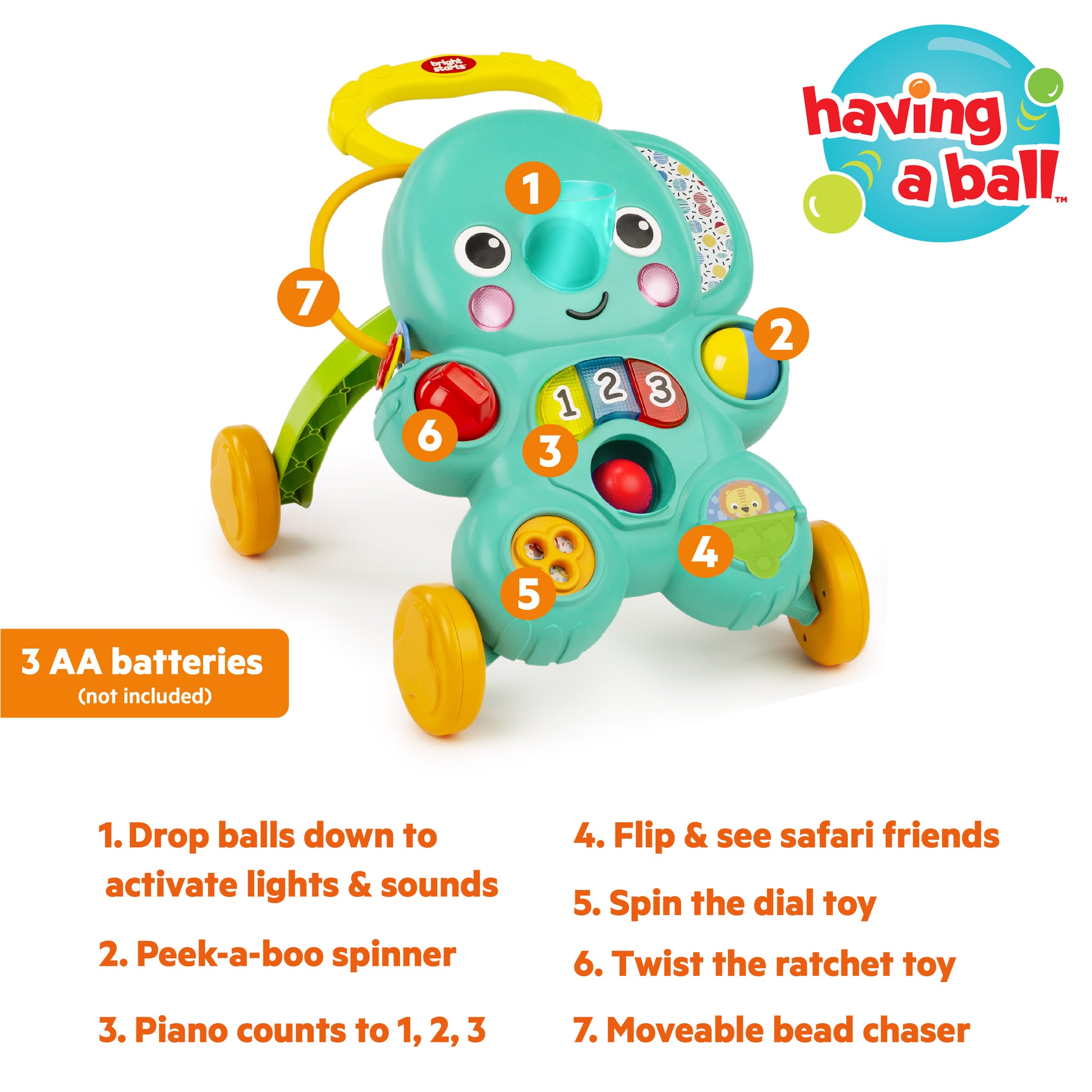 【セット】BABYL BEGINS / RETURNS Stroll 'n Roll 2-in-1 Ball Play Walker – Kids2, LLC