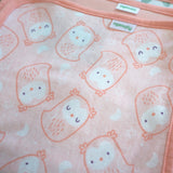 Clean & Cuddly 6-Pack Terry Washcloth Set - Pink Owl - Edi