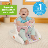 Bright Starts Learn-to-Sit 2-Position Baby Floor Seat with Toys, Unisex, 4-12 Months - Pink