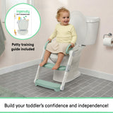 Ingenuity Foldaway Ladder Potty  Adjustable Height Toilet Trainer with Handles, Folds Flat for Compact Storage, Fits Round & Elongated Toilets