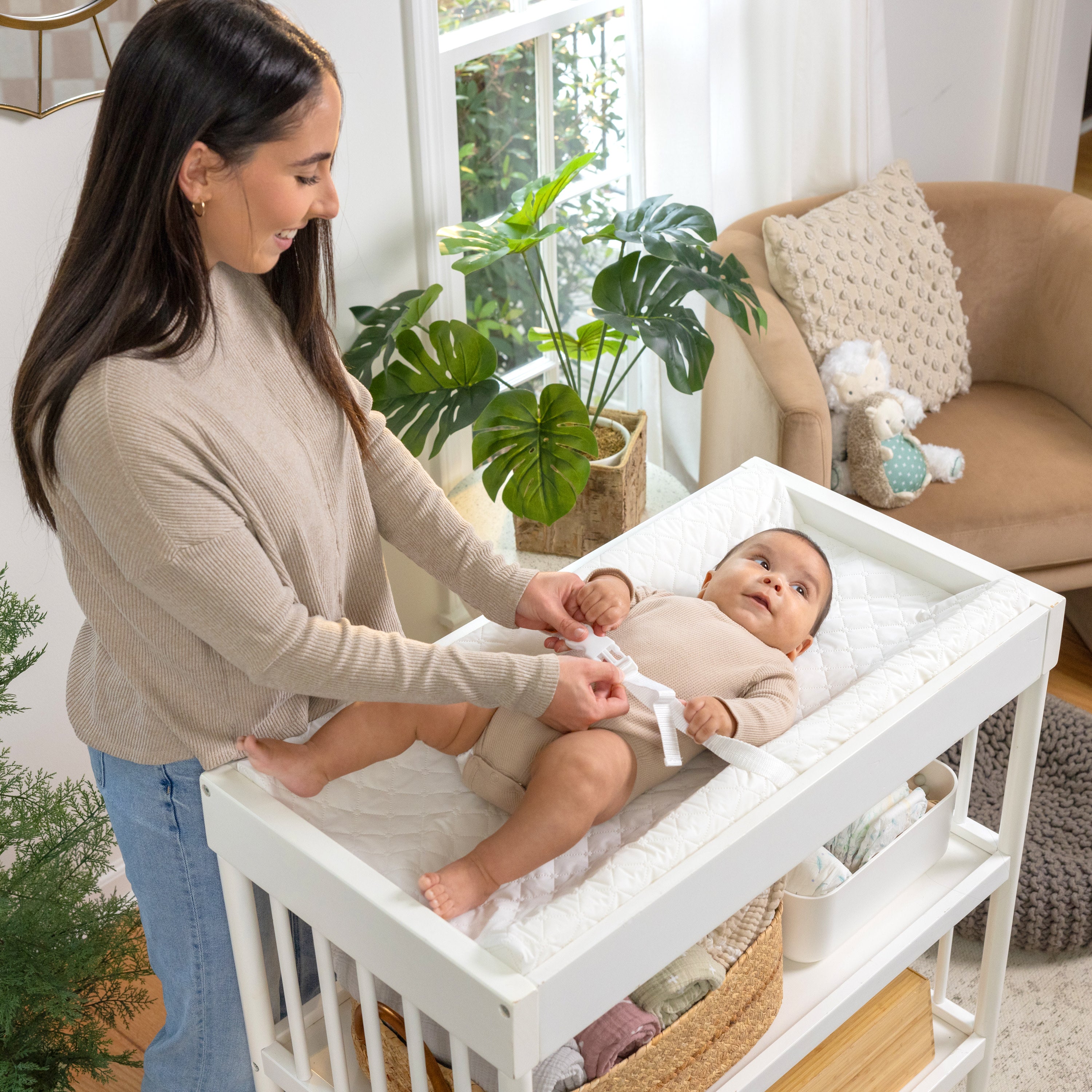 summer infant 4-sided changing pad - white Summer by Ingenuity 2-Sided Contour Changing Pad with Liner