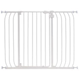 Multi-Use Extra Tall Walk-Thru Pet and Baby Gate, Openings 29"-48" Wide, 36" Tall - White