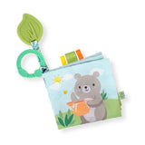 ity by Ingenuity Soft Book, 4 Plush Pages, Crinkle, Toy Attachment, For Ages Newborn and Up - Nate