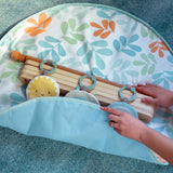 Ingenuity Sun Valley Wooden Toy Arch & Baby Play Mat, For Ages 0-36 Months