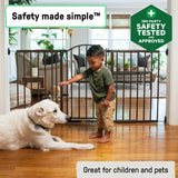 The Thruway 72XW Series Pet and Baby Metal Gate, Openings 44-72 wide, 36" tall - Bronze