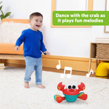 Bright Starts Rockin Crawling Crab Interactive Baby Toy with Music & Dancing, Red