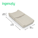 Ingenuity CozyClean Changing Pad, Wipeable Vinyl Surface, Removable Machine-Washable Cover, Fits Most Changing Tables - Taupe