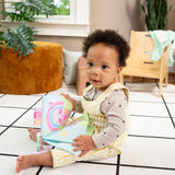 ity by Ingenuity Soft Book, 4 Plush Pages, Crinkle, BPA-Free Toy Attachment, For Ages Newborn and Up - Deni