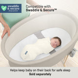 SwaddleMe by Ingenuity Swaddle & Secure Sleep System, Stage 1 Newborn Pod with Back-Sleep Positioning Strap