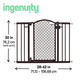 The Doorway 42W Series Pet and Baby Gate, Openings 28"- 42" Wide, 30" Tall - Espresso