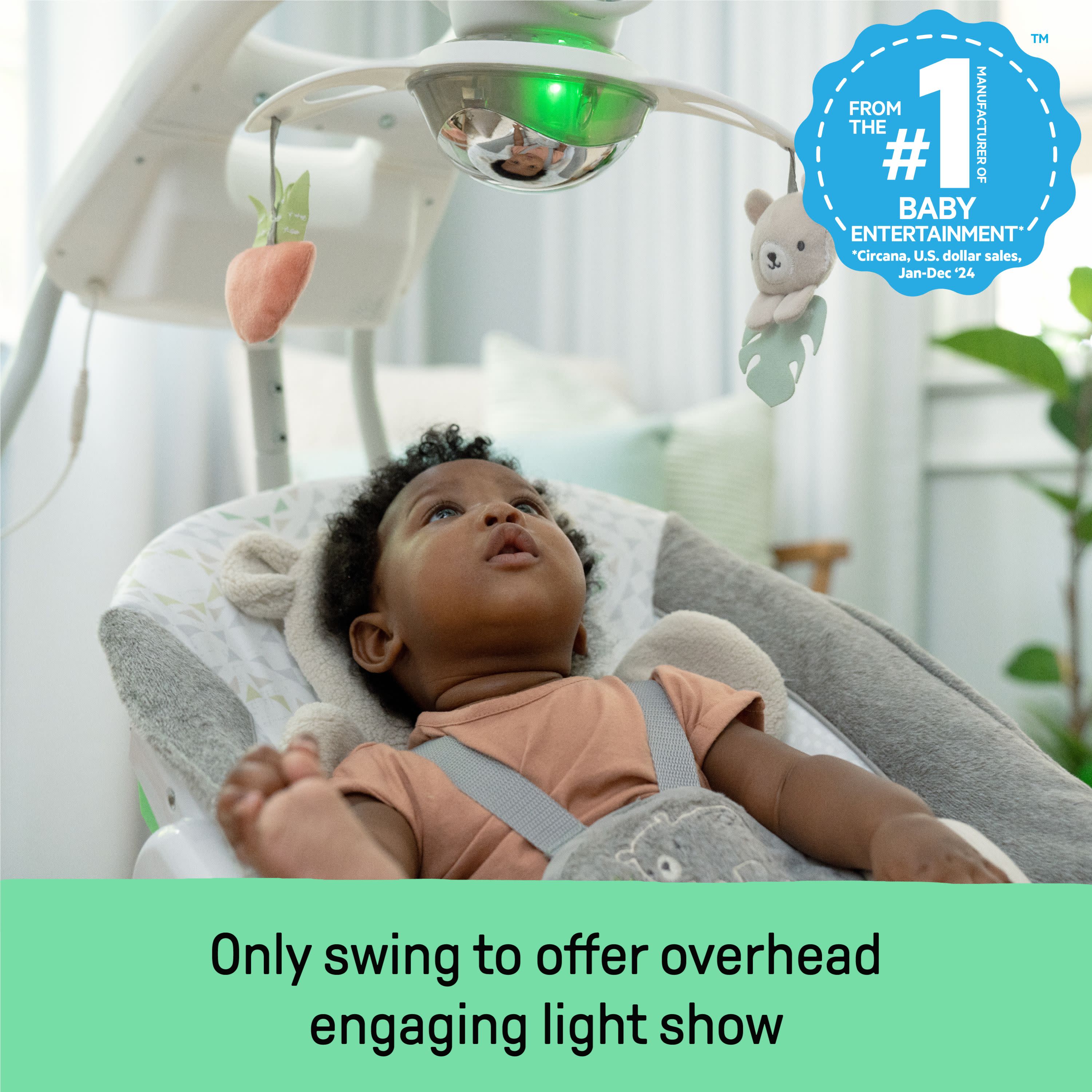 Inlighen InLighten Soothing Swing & Rocker - Nate – Kids2, LLC