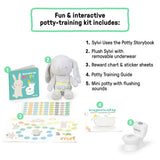 Ingenuity Sylvi Potty Training Kit  Plush Bunny with Mini Potty, Storybook, Sticker Chart & Parent Guide