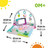 Bright Starts Treetop Bloom Baby Activity Gym & Tummy Time Mat with Toy Bar and 4 Toys
