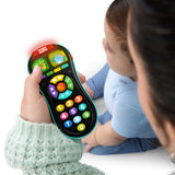 Bright Starts My First Remote Interactive Baby Toy, Light-Up Pretend TV Remote with 50+ Songs Sounds & Melodies, Unisex, 3M+