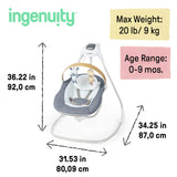 SimpleComfort Compact Soothing Swing - Chambray