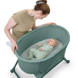 Ingenuity Snooze & Stow Easy-Folding Bassinet with Sound, Light & Vibration - Luxe Evergreen