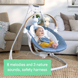 SimpleComfort Compact Soothing Swing - Chambray