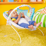 Bright Starts Safari Fun Vibrating Bouncer with Toy Bar
