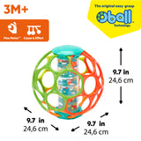 Oball Easy Grasp Rollin' Rainstick Rattle Cause & Effect Infant Toy, 6"