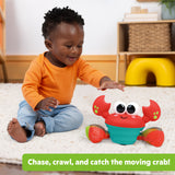 Bright Starts Rockin Crawling Crab Interactive Baby Toy with Music & Dancing, Red
