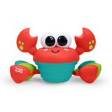 Bright Starts Rockin Crawling Crab Interactive Baby Toy with Music & Dancing, Red