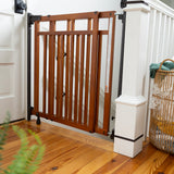 The Stairway+ 48W Series Pet and Baby Gate with Dual Banister Kit, Openings 32 to 48 Wide, 33" Tall