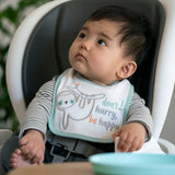 Easy Eater 4-Pack Absorbent Terry-Backed Cotton Baby Bib Set for Eating or Teething - Canopy