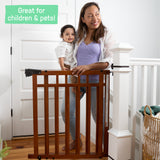 The Stairway+ 48W Series Pet and Baby Gate with Dual Banister Kit, Openings 32 to 48 Wide, 33" Tall