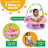 Bright Starts SuperSeat 3-in-1 Seat with Snacking Tray, Pink Paradise, 6 Months+