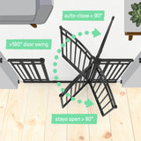 The Doorway 48W Series Pet and Baby Gate, Openings 28.5 to 48" - 36" Tall - Black