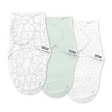 SwaddleMe by Ingenuity Monogram Collection, Size 0-3 months, 3pk - Elephant Dance