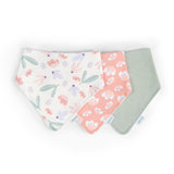 Easy Eater 3-Pack Baby Bandana Cotton Drool Bib for Eating or Teething - Posy