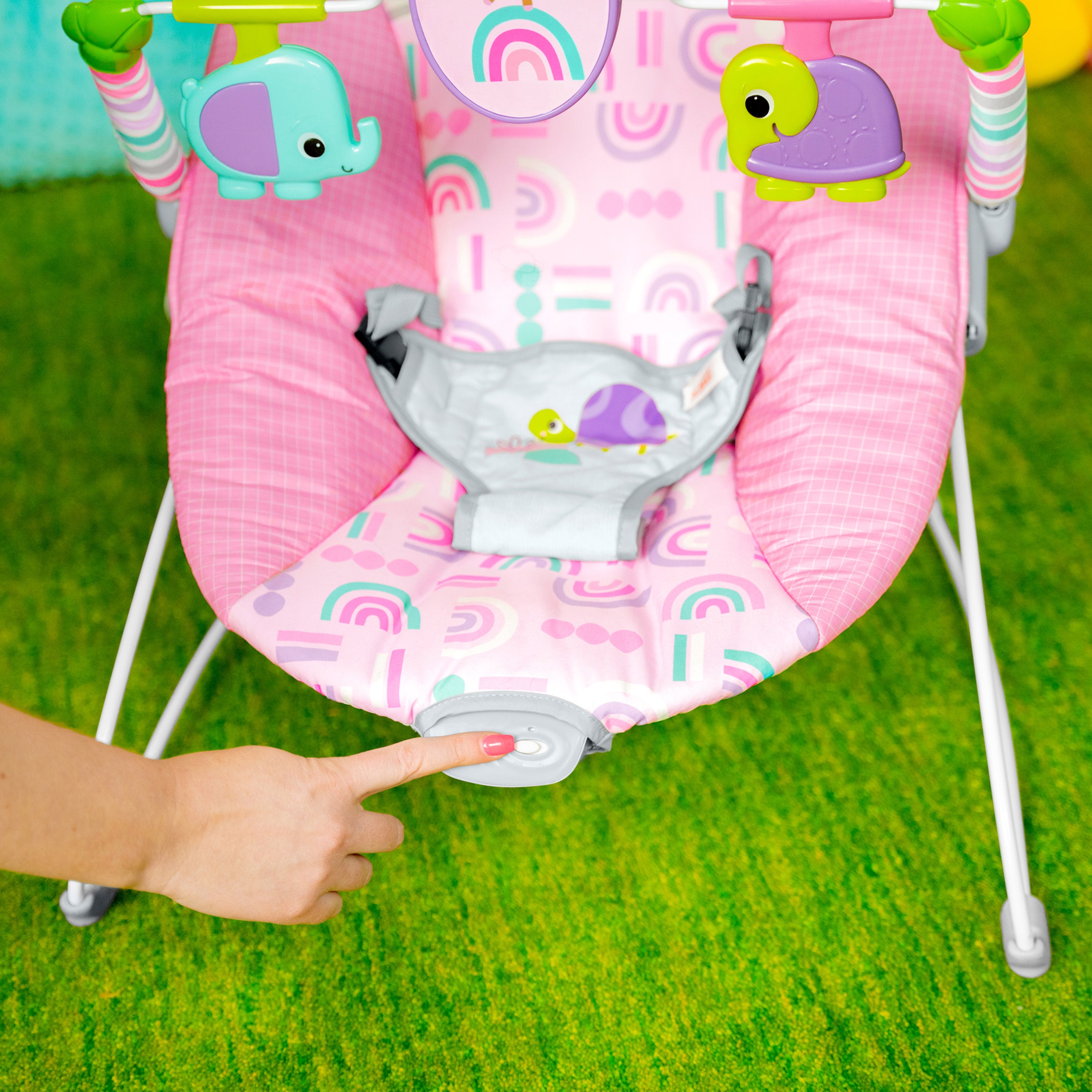 Pink Paradise Vibrating Bouncer Kids2, LLC Pink Paradise Vibrating Bouncer Kids2, LLC