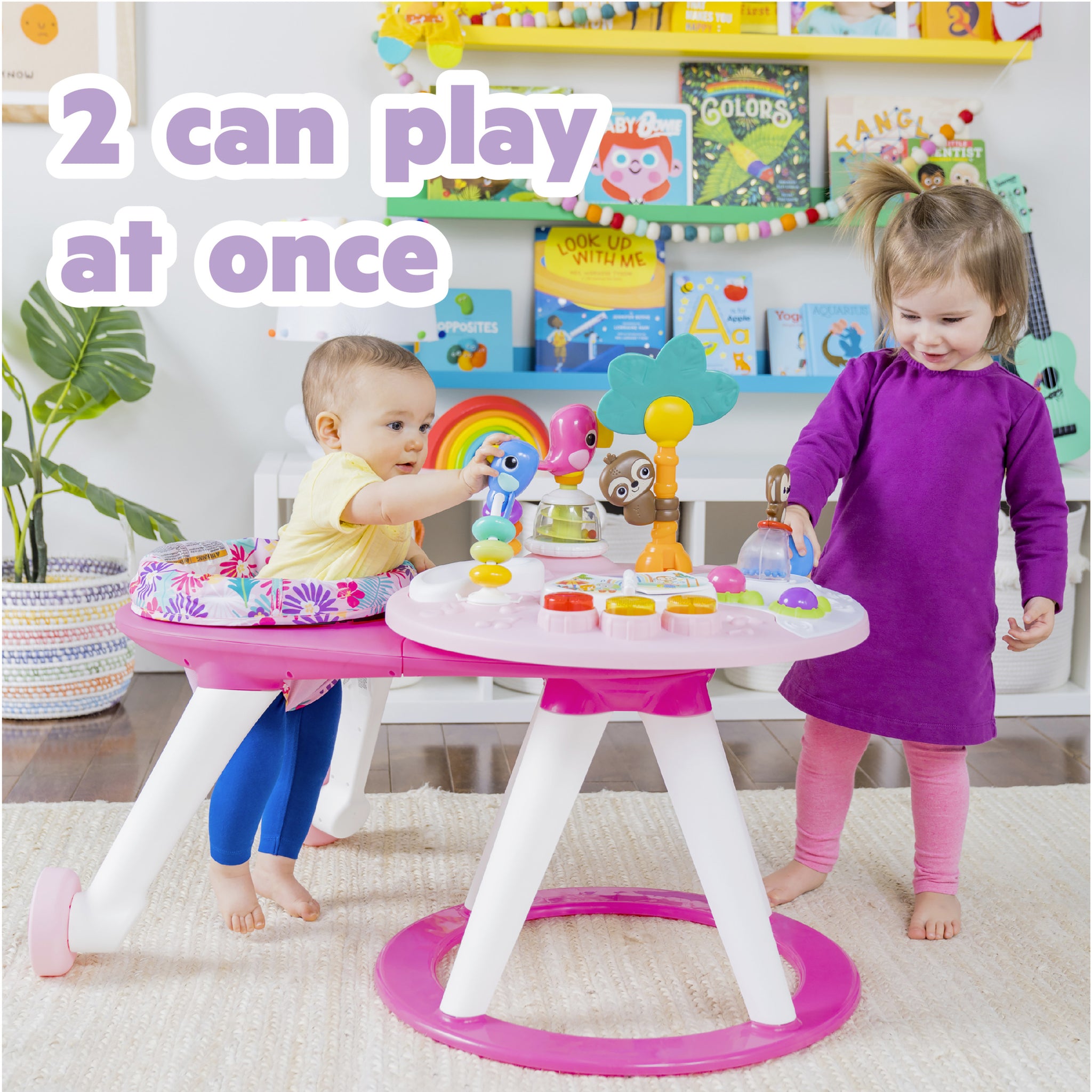 Around We Go 2 in 1 Walk Around Activity Center Table Tropic Coral Kids2 LLC