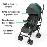 Ingenuity 3Dlite Jewel Convenience Stroller  Lightweight Folding Stroller with Car Seat Compatibility & Extra-Large Canopy