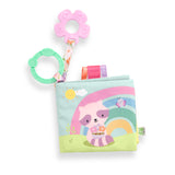 ity by Ingenuity Soft Book, 4 Plush Pages, Crinkle, BPA-Free Toy Attachment, For Ages Newborn and Up - Deni