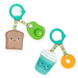 Perfect Pair 2-in-1 Teether Toy  Coffee, Donut, Avocado & Toast
