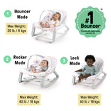 Keep Cozy 3-in-1 Grow with Me Bounce & Rock Seat - Burst
