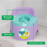 Bright Starts Full Comfort Baby Potty with Easy Clean Bowl & Splash Guard - Purple