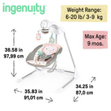 Ingenuity InLighten Soothing Swing - Nally the Owl