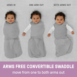 Arms Free Convertible Swaddle, Size L, 3-6 months, 1pk - Happy Elephant