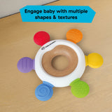Baby Einstein Soothe & Explore Silicone & Wood Teether Baby Toy, Ages 3+ Months