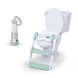 Ingenuity Foldaway Ladder Potty  Adjustable Height Toilet Trainer with Handles, Folds Flat for Compact Storage, Fits Round & Elongated Toilets