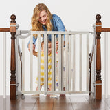 Wood Banister & Stair Pet and Baby Gate, Openings 33- 46 Wide