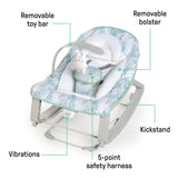 Ingenuity Keep Cozy 3-in-1 Grow with Me Baby Bouncer, Rocker & Toddler Seat, Spruce