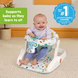 Bright Starts Learn-to-Sit 2-Position Baby Floor Seat with Elephant Toy, Unisex, 4-12 Months