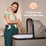 Ingenuity 3DSuite DualDock Carry Cot  Portable Baby Bassinet for Overnight Sleep (with Stand Only) & Stroller Carry Cot - Khaki