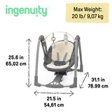 Ingenuity Every Season Swing 'n Go Portable Swing - For Ages 0-9 Months - Wesley